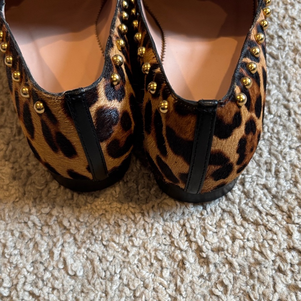 J. Crew Leopard Print Loafers with Gold Studs - Picture 7 of 10